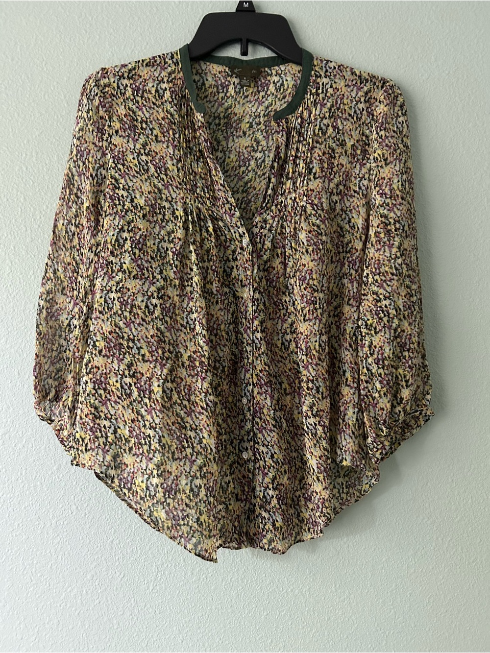 Fei Relaxed V-Neck Printed Blouse in Multi-Color